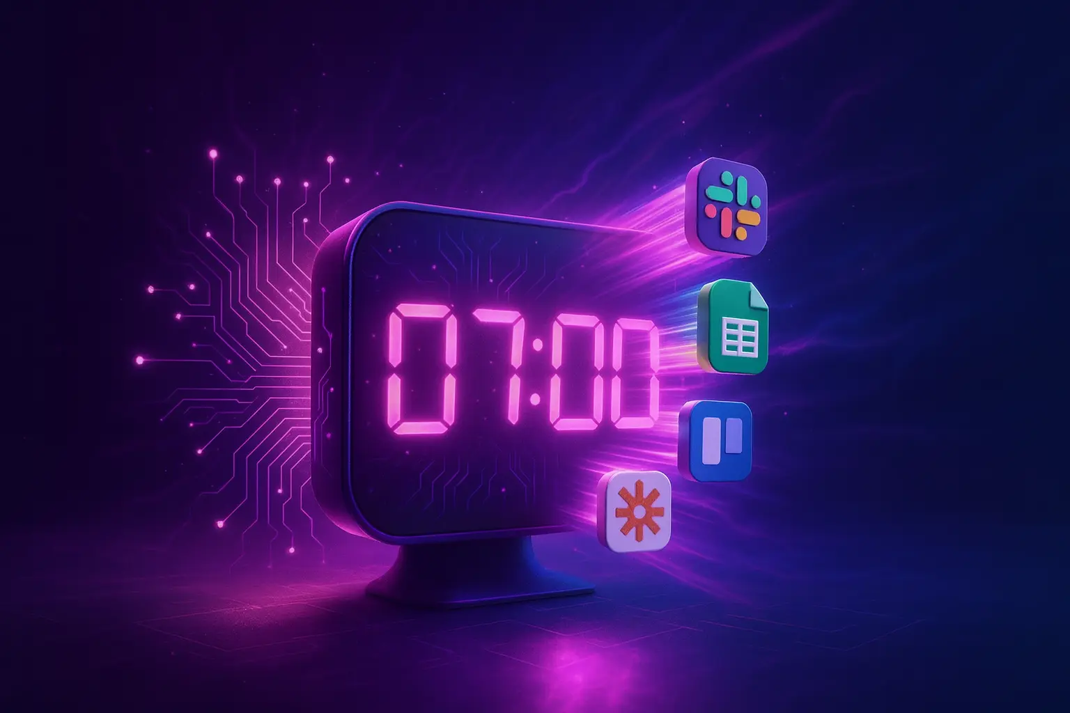 Clock representing time saved