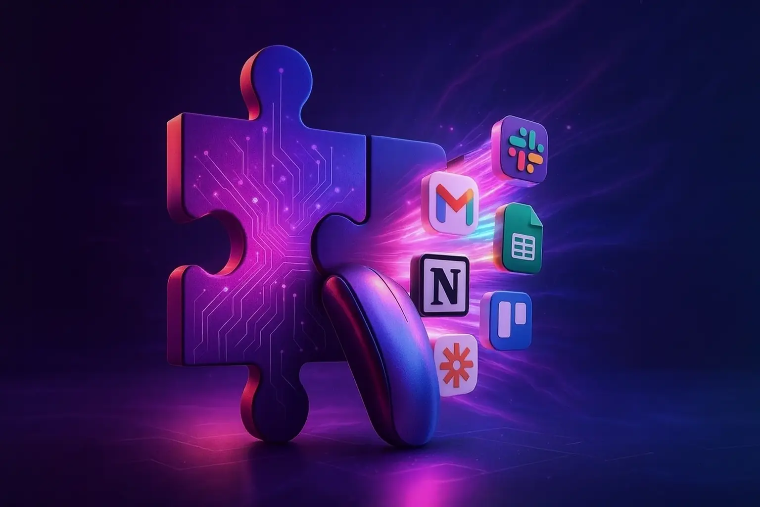 Puzzle pieces connecting tools