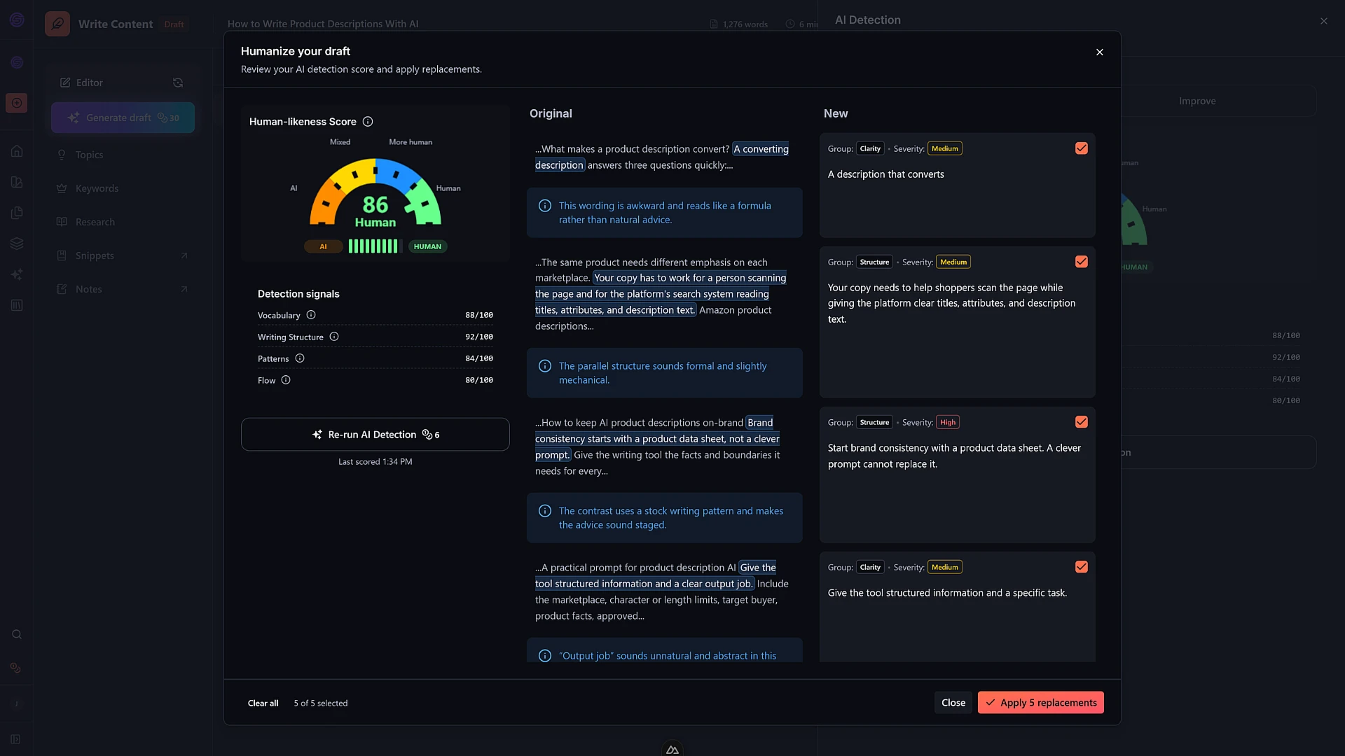AI Detector screenshot