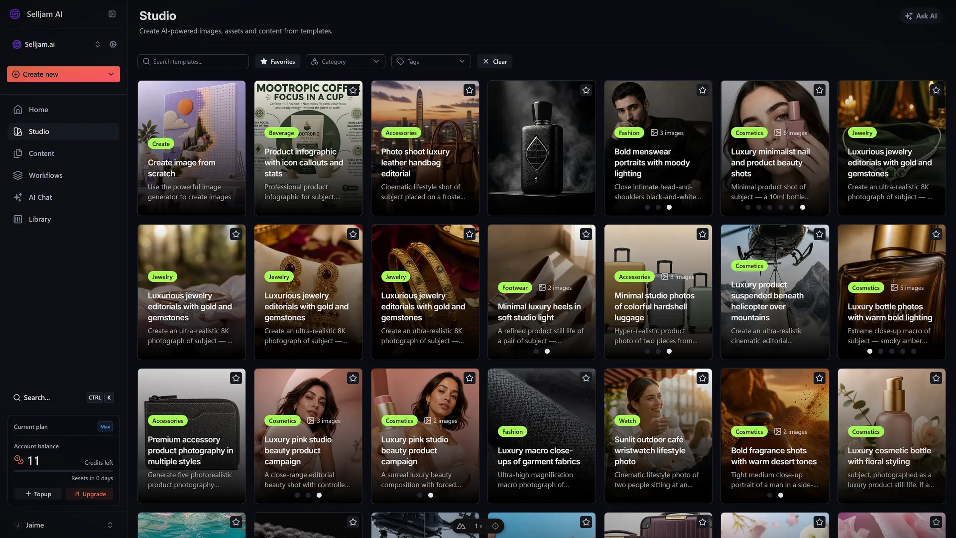 Studio Templates screenshot