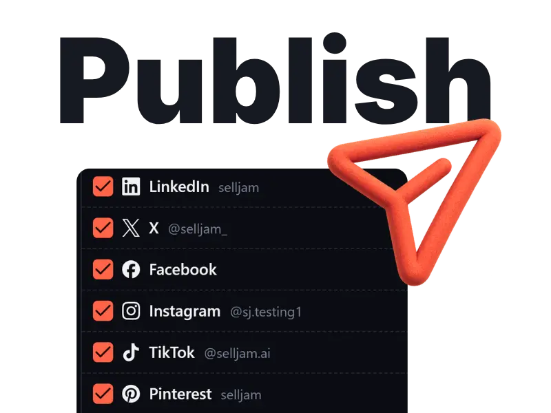 A list of connected profiles to publish to