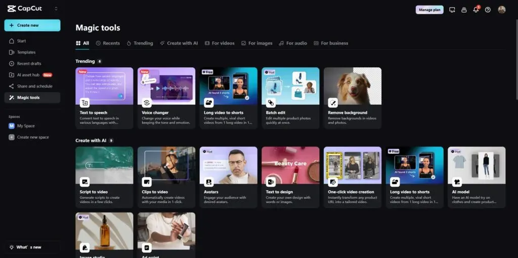 ai reel maker: capcut