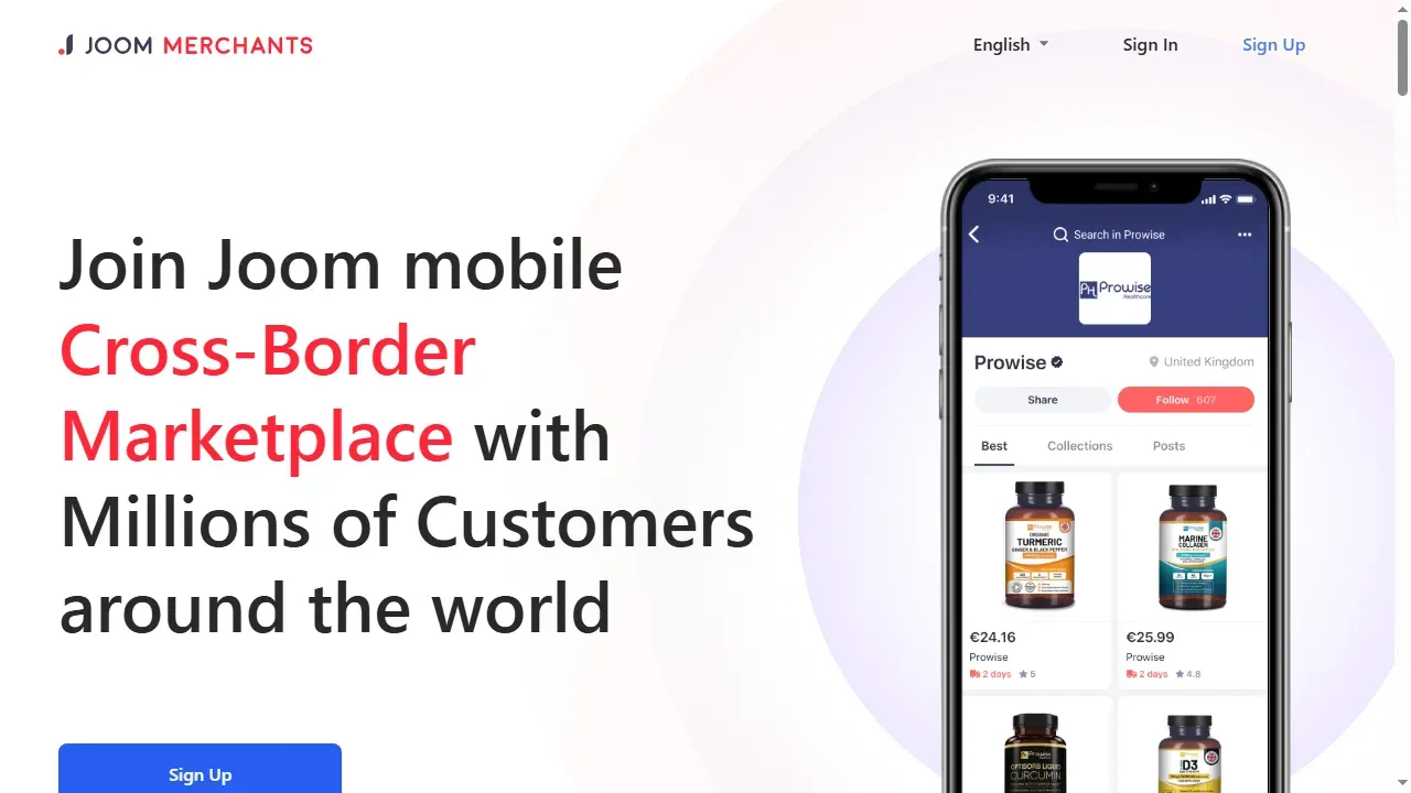 Joom for Merchants
