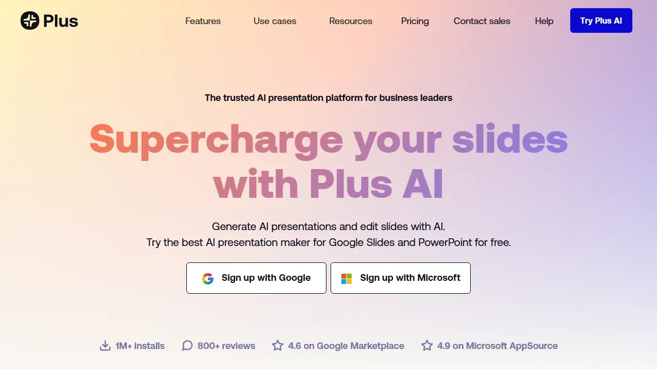 Plus AI Presentation Maker