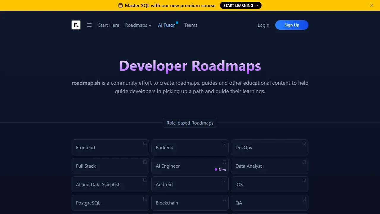 Developer Roadmaps