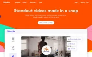 screenshot of biteable