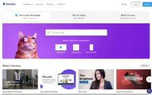 screenshot of Invideo