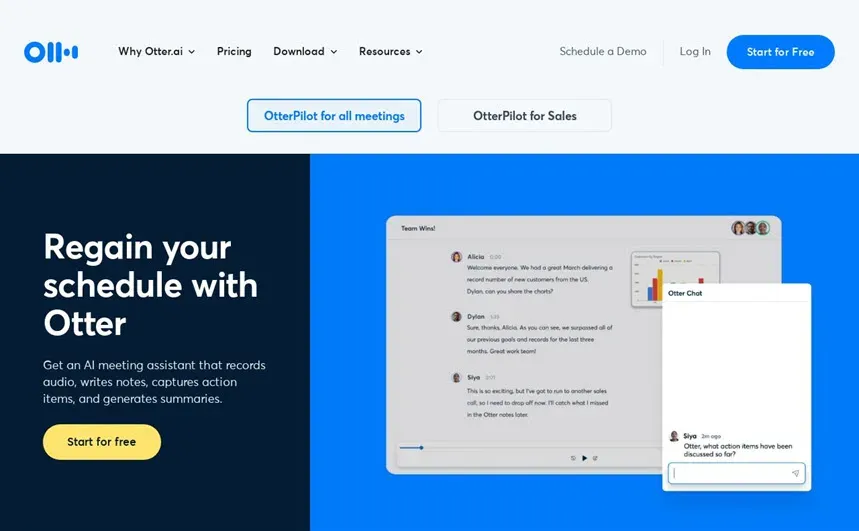 Otter ai meeting transcription software