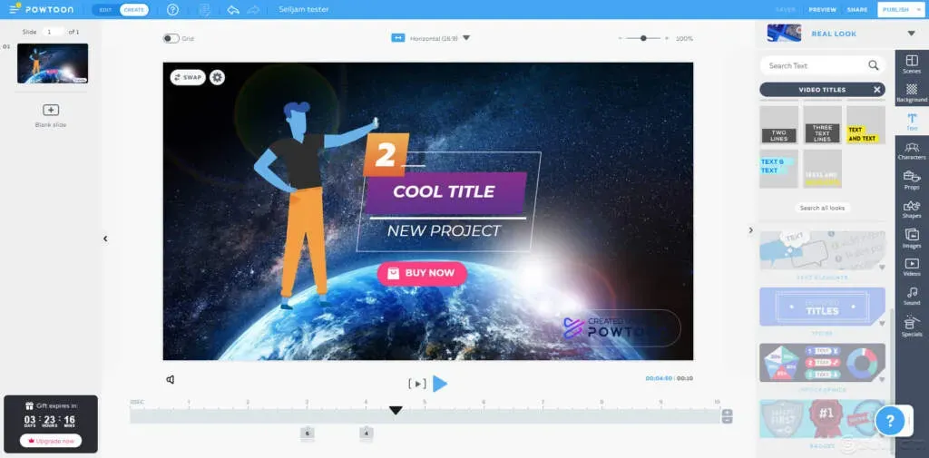 Powtoon screenshot